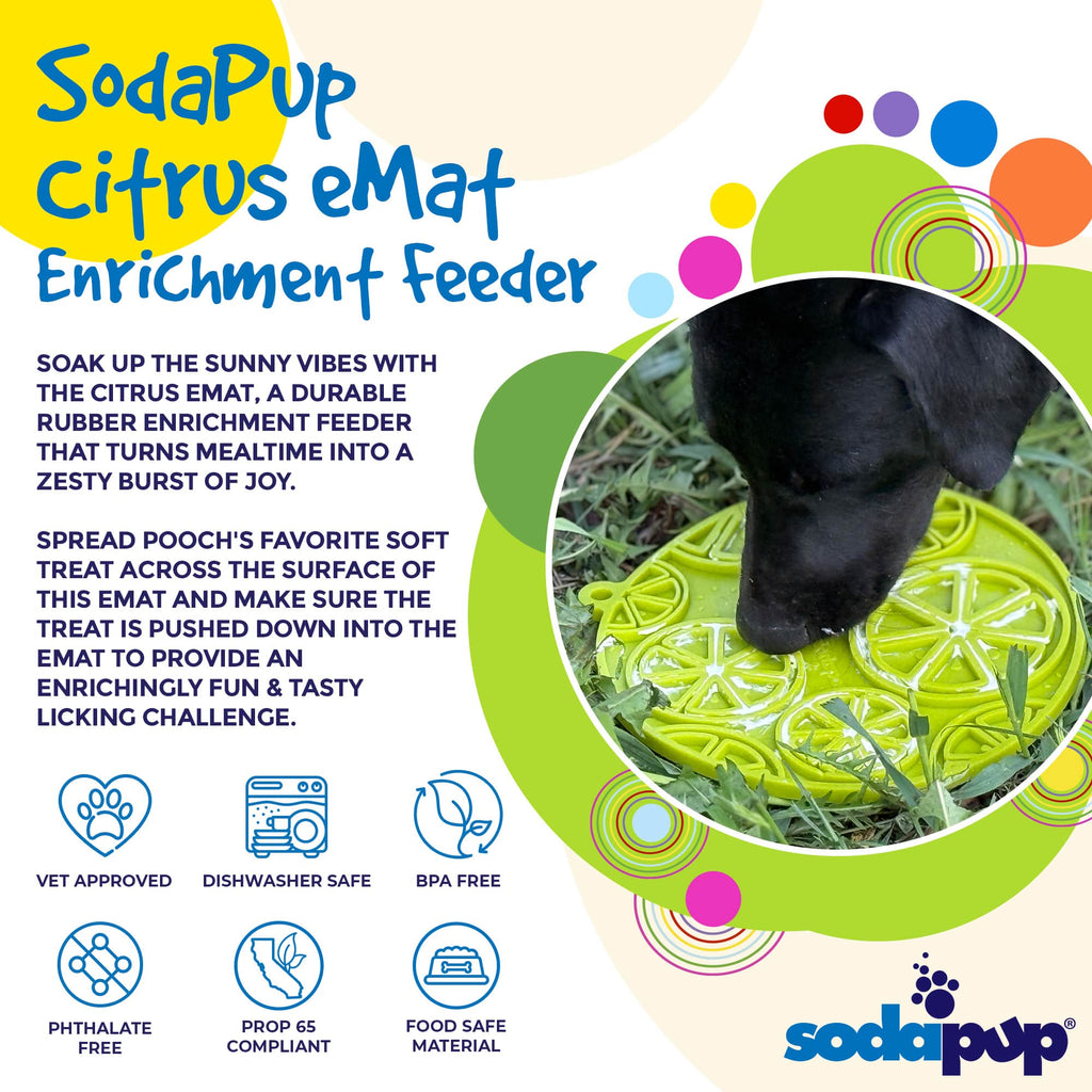 Citrus Suction-Cup Lick Mat for Dogs & Cats