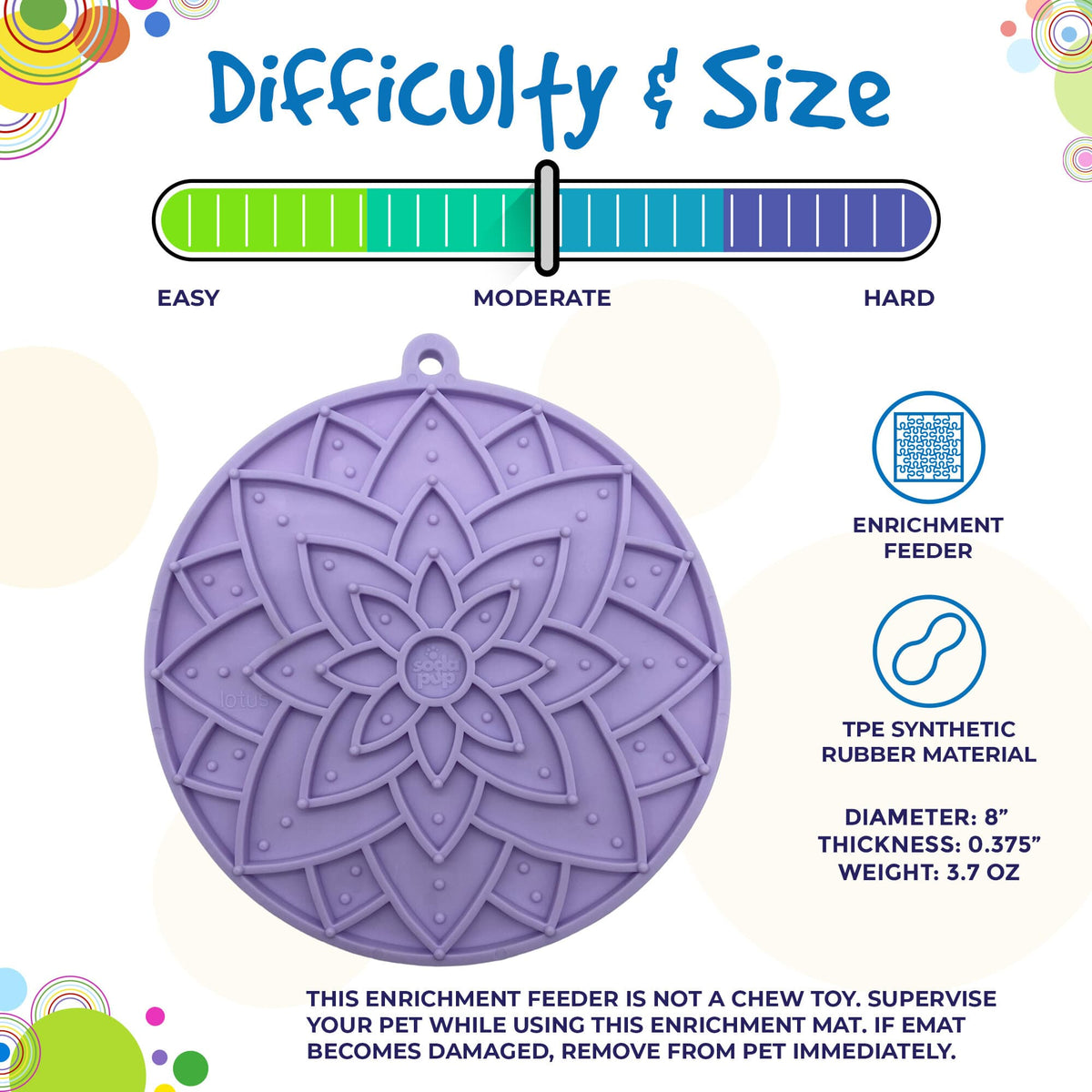 Lotus Suction-Cup Lick Mat for Dogs & Cats