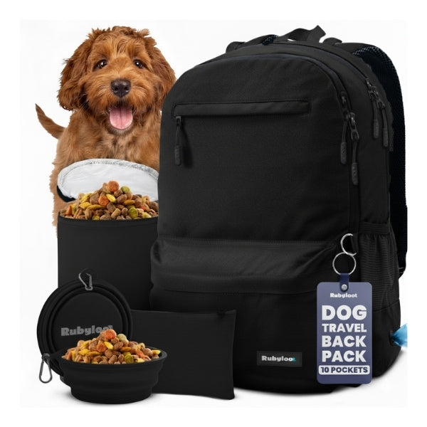 Hands-Free Dog Travel Backpack with Bowls