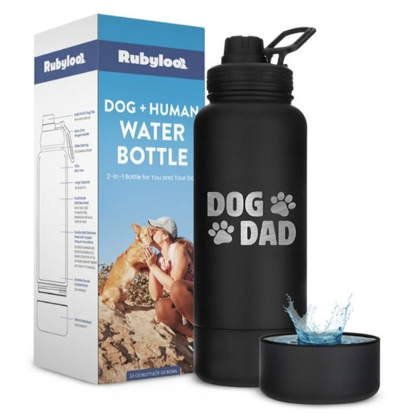 2-in-1 Dog & Human Travel Water Bottle