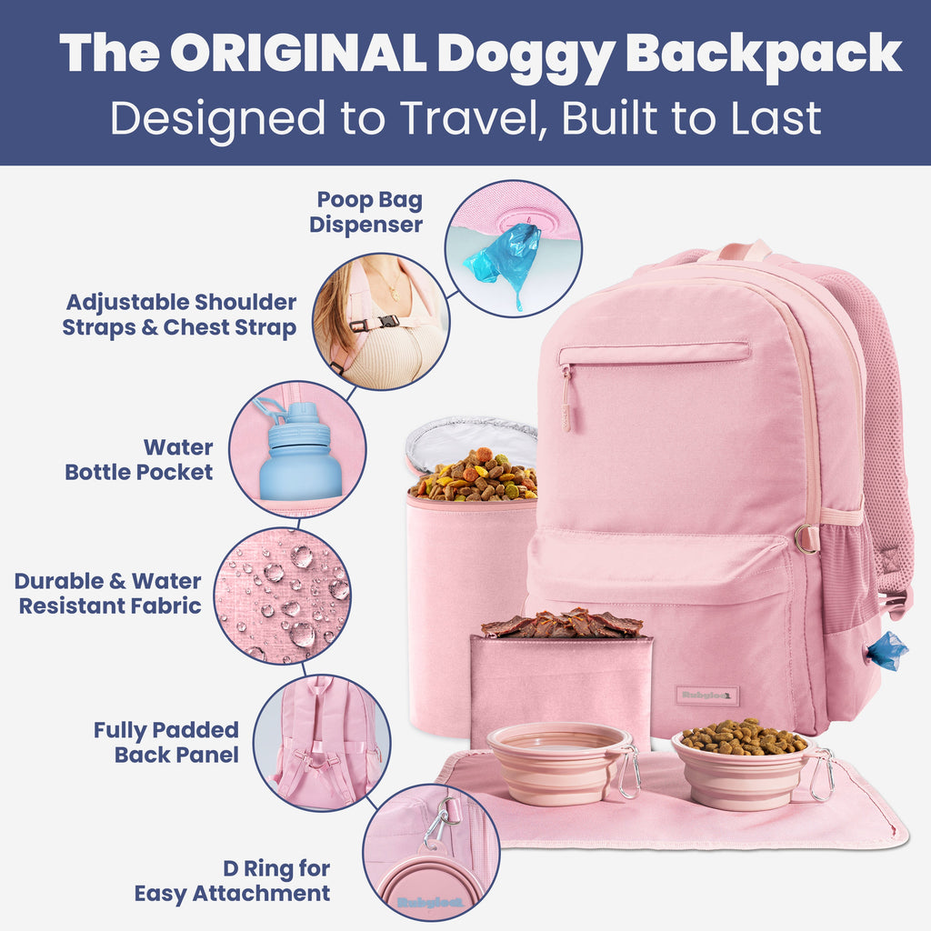 Hands-Free Dog Travel Backpack with Bowls
