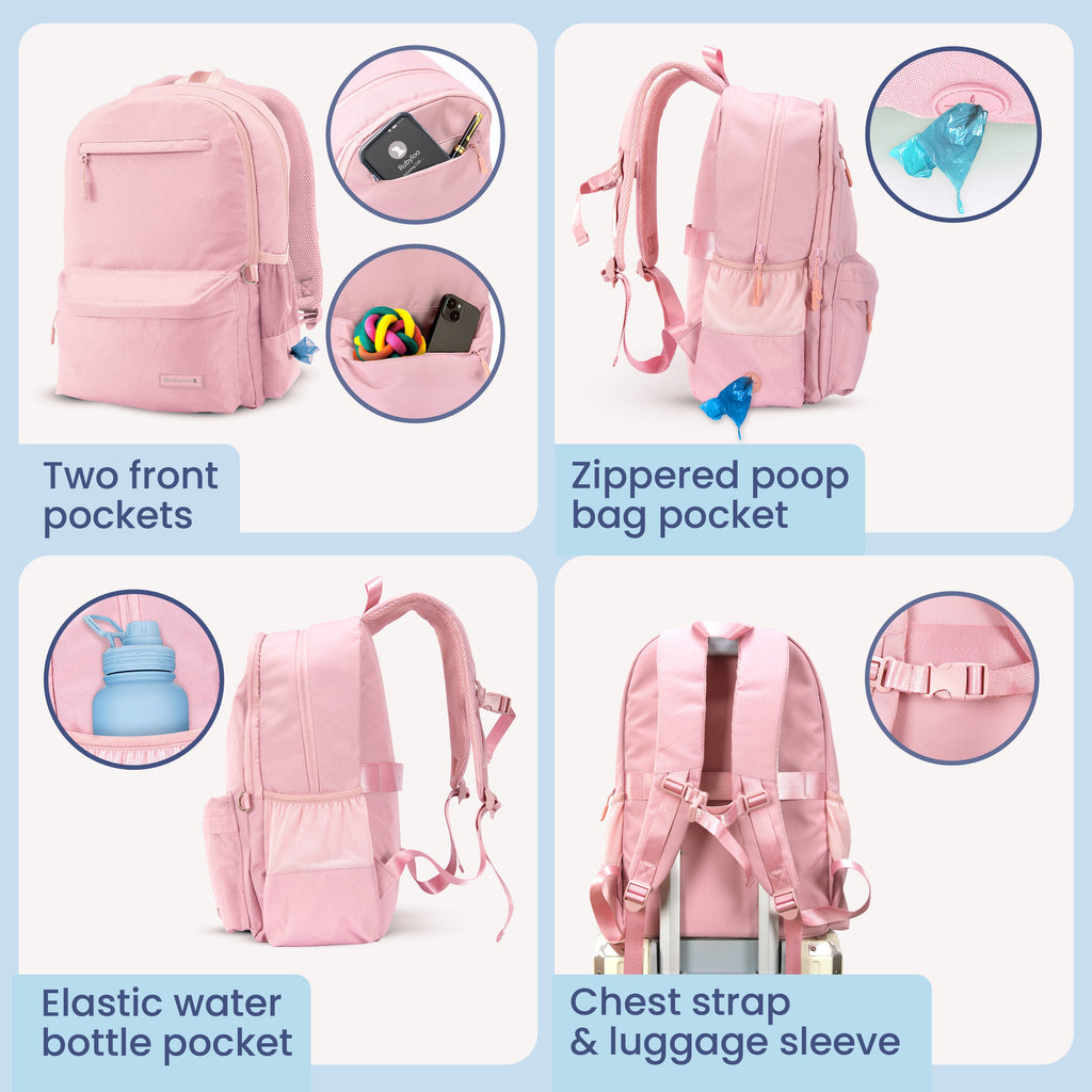 Hands-Free Dog Travel Backpack with Bowls