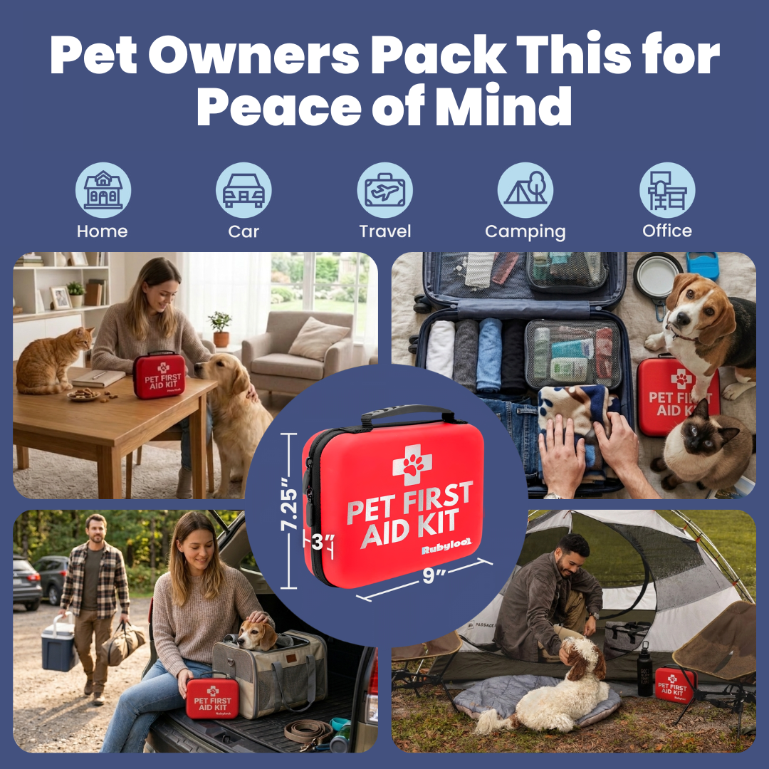 Portable Pet First Aid Kit for Dogs & Cats