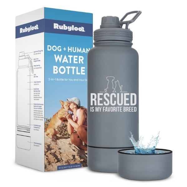 2-in-1 Dog & Human Travel Water Bottle