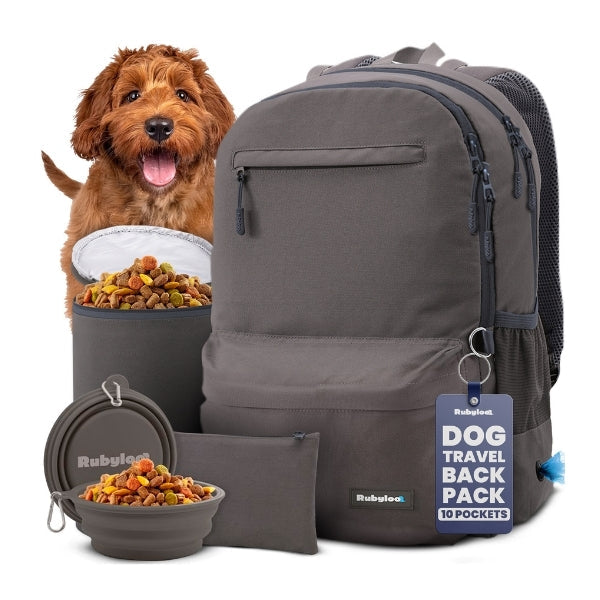 Hands-Free Dog Travel Backpack with Bowls