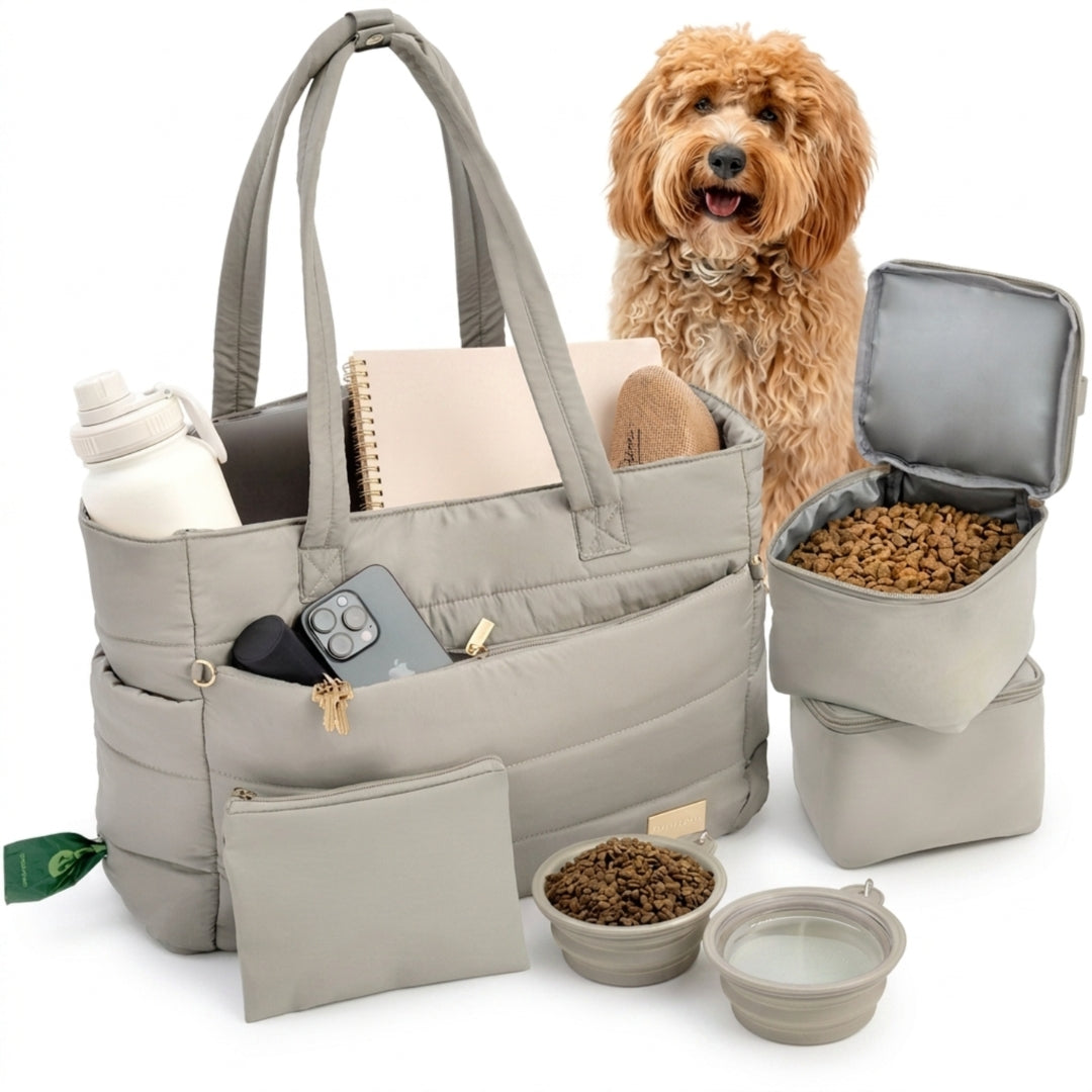 Puffer Dog Travel Tote for Pet Supplies