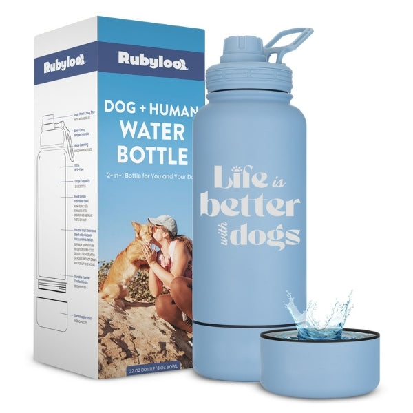 2-in-1 Dog & Human Travel Water Bottle
