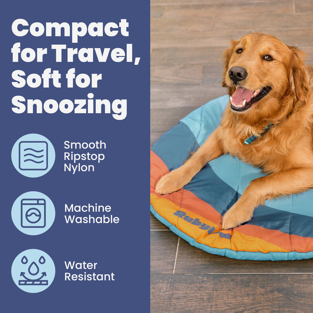 Packable Travel Dog Bed for Camping & Road Trips