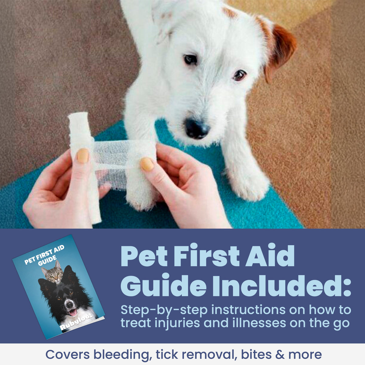 Portable Pet First Aid Kit for Dogs & Cats