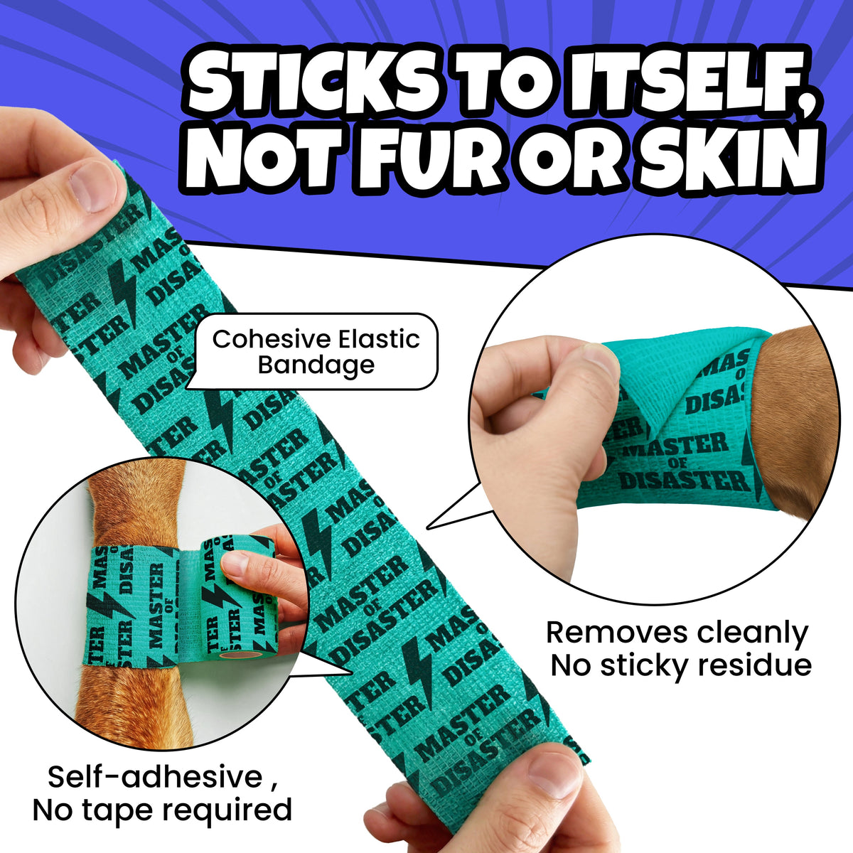 Self-Adhering Dog First-Aid Wraps – 6 or 12 Pack