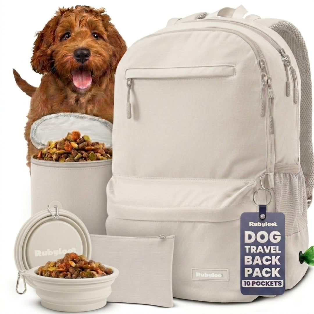 Hands-Free Dog Travel Backpack with Bowls