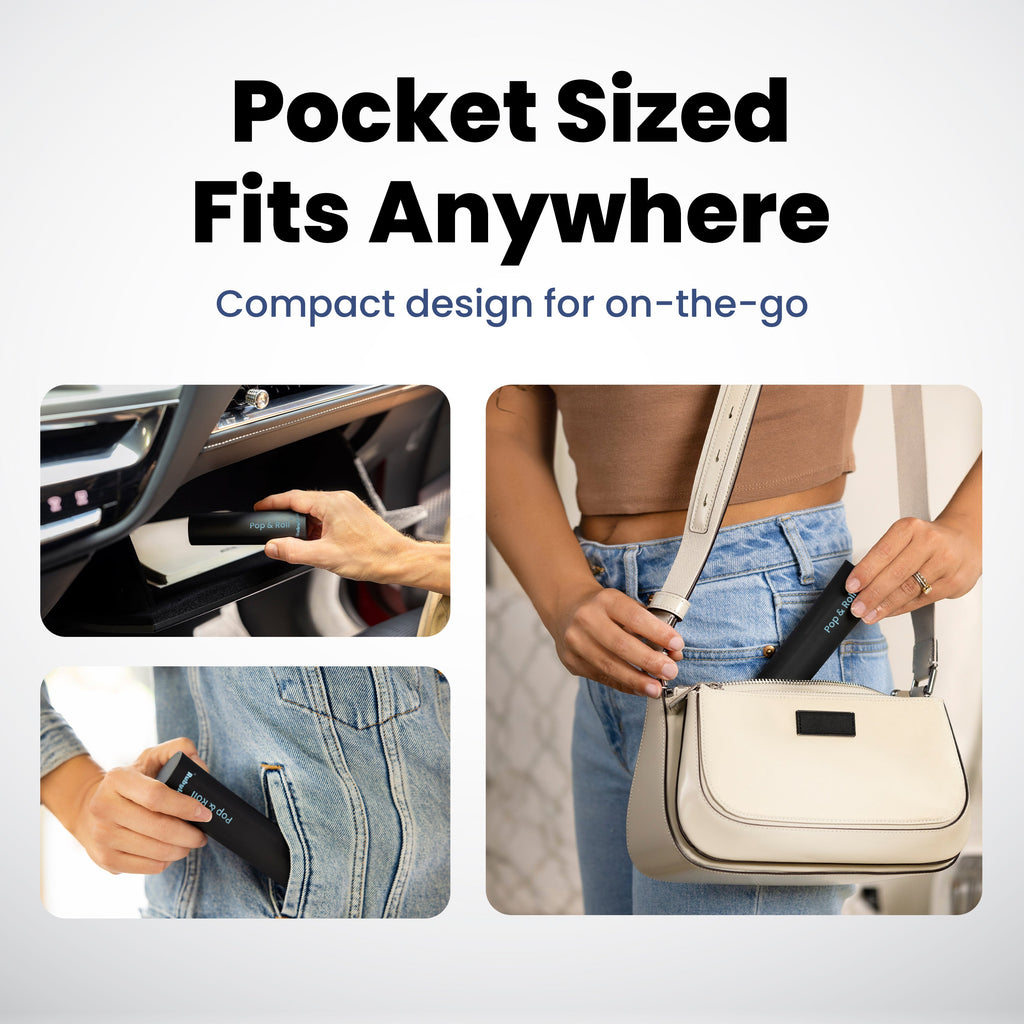 Compact Pet-Hair Lint Roller with Refills