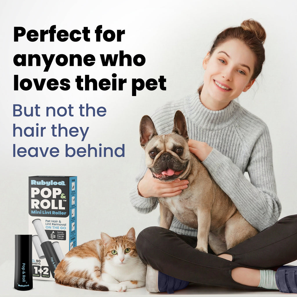 Compact Pet-Hair Lint Roller with Refills