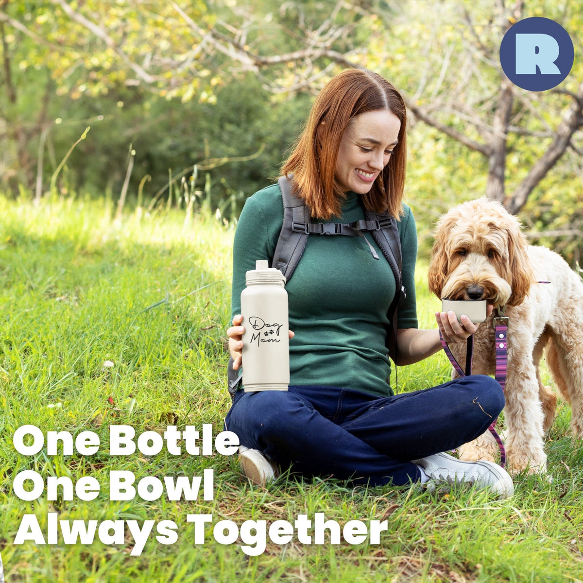 2-in-1 Dog & Human Travel Water Bottle