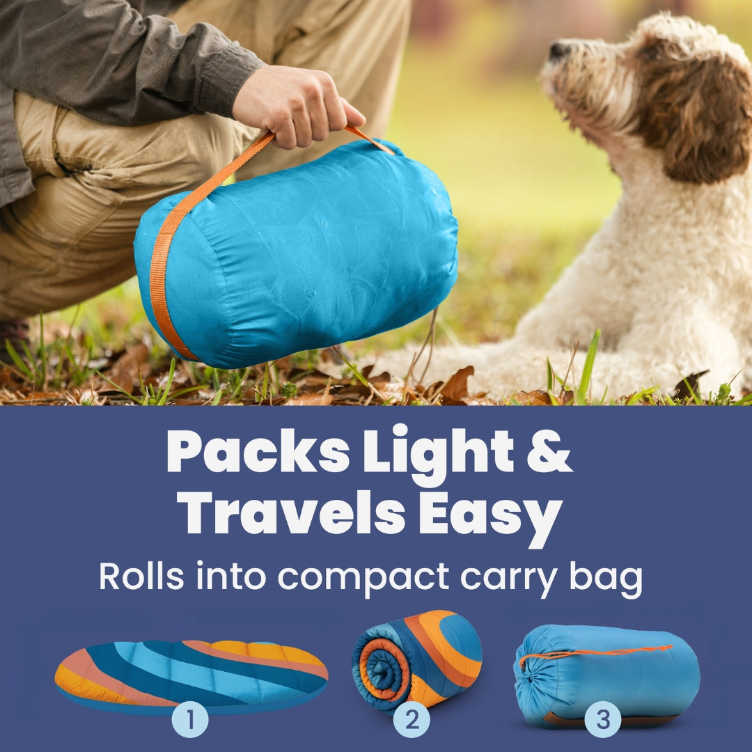 Packable Travel Dog Bed for Camping & Road Trips
