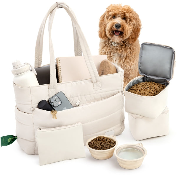Puffer Dog Travel Tote for Pet Supplies