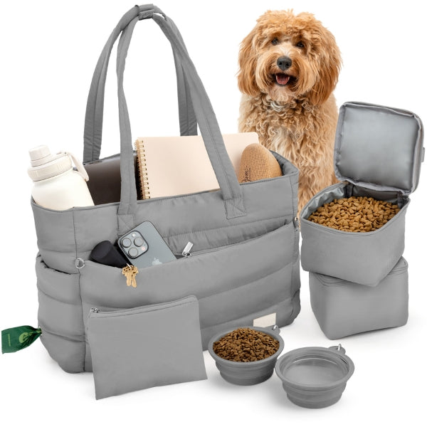 Puffer Dog Travel Tote for Pet Supplies