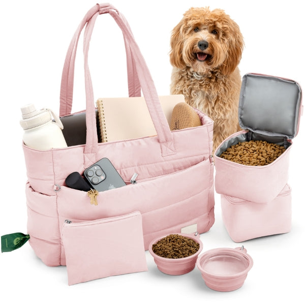 Puffer Dog Travel Tote for Pet Supplies