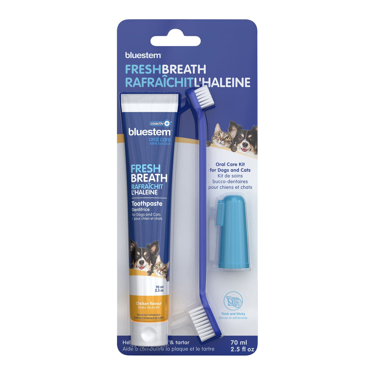 Complete pet dental-care kit for dogs and cats