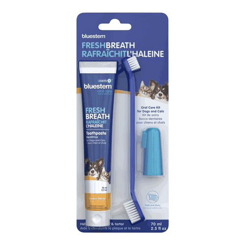 Animated product showcase of the pet dental-care kit