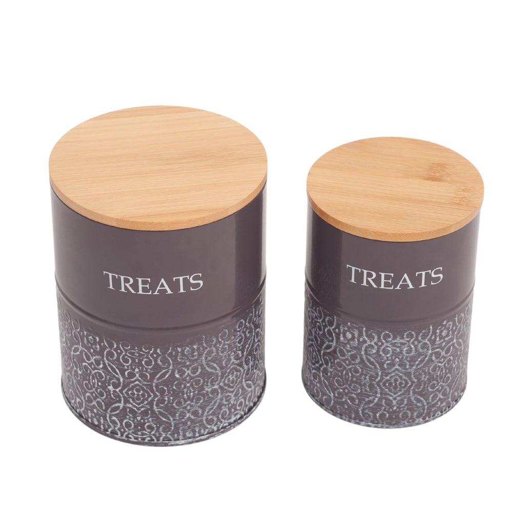 Dog Treat Canister Set – Volcanic Gray