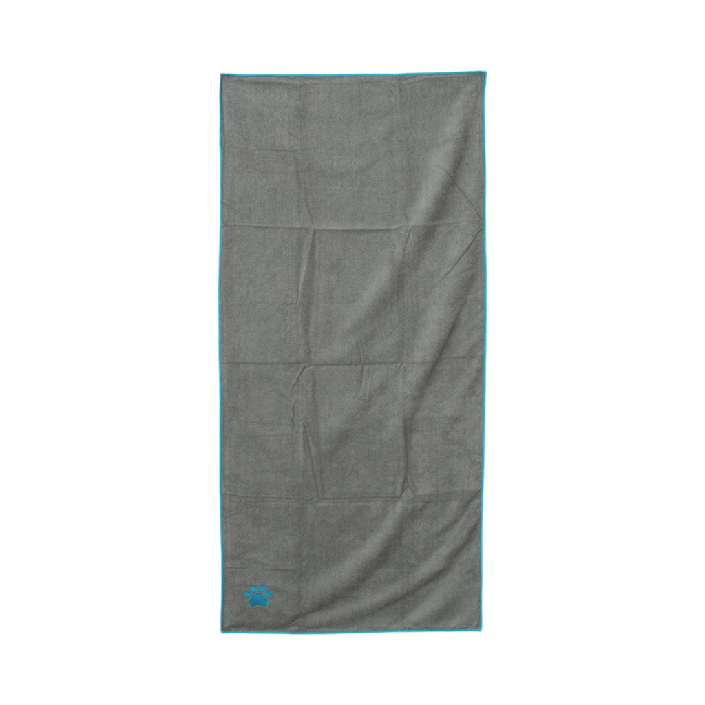 Country Living Large Gray Microfiber Dog Bath Towel, 48 × 22 in