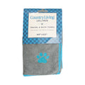 Country Living Large Gray Microfiber Dog Bath Towel, 48 × 22 in