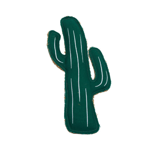 Cactus-Shaped Canvas & Jute Dog Chew Toy