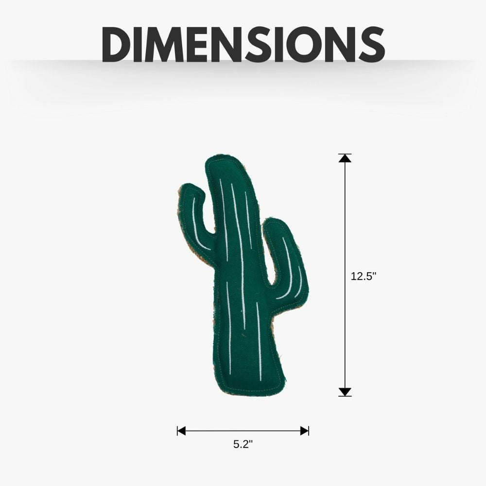 Cactus-Shaped Canvas & Jute Dog Chew Toy