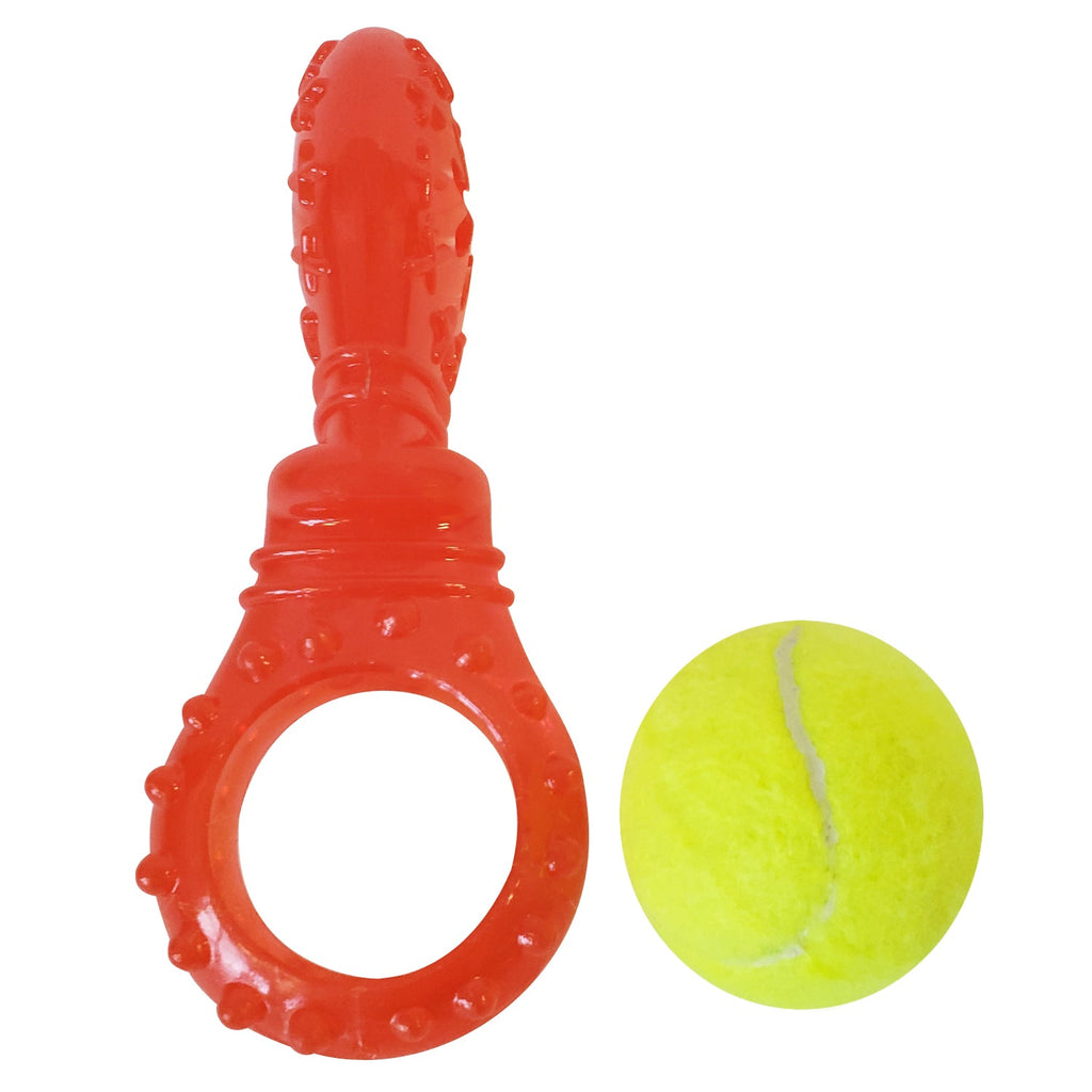 TPR Tennis Ball Dog Toy Variety Pack with Boomerang & Squeaker Toys