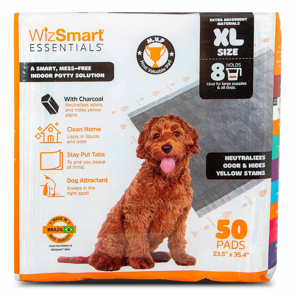 Extra-large charcoal puppy training pads 50 count